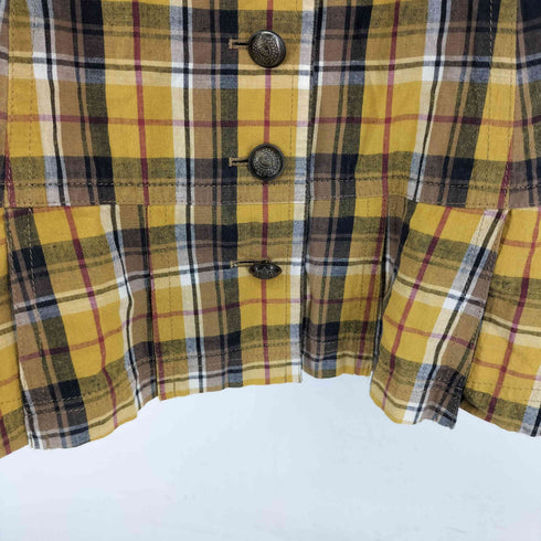 バーバリーブルーレーベル BURBERRY BLUE LABEL ラウンドカラー チェックワンピース レディース 36
