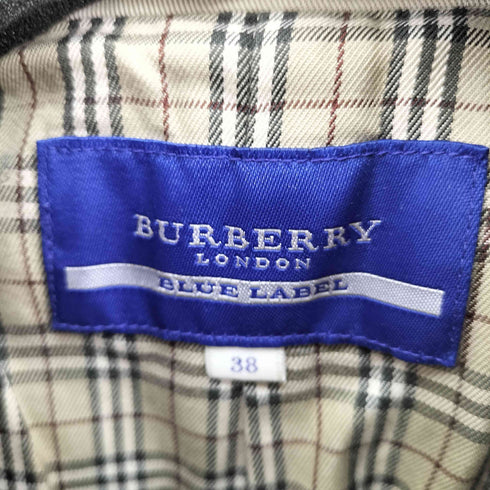 バーバリーブルーレーベル BURBERRY BLUE LABEL 裏地ノヴァチェック テーラードジャケット レディース 38