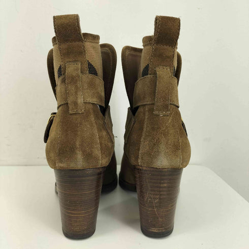 バーバリー BURBERRY スウェードショートヒールブーツ レディース JPN:37