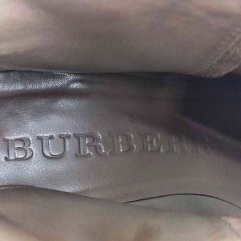 バーバリー BURBERRY スウェードショートヒールブーツ レディース JPN:37