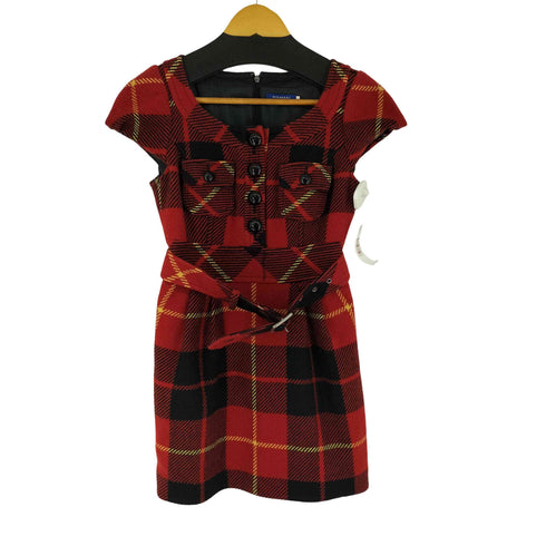 バーバリーブルーレーベル BURBERRY BLUE LABEL タータンチェックワンピース レディース 36