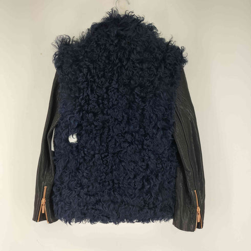 セドリックシャルリエ Cedric Charlier ムートンレザープードルファージャケット レディース