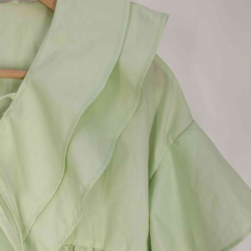 wee9s big collar frill blouse ビッグカラー フリルブラウス レディース FREE