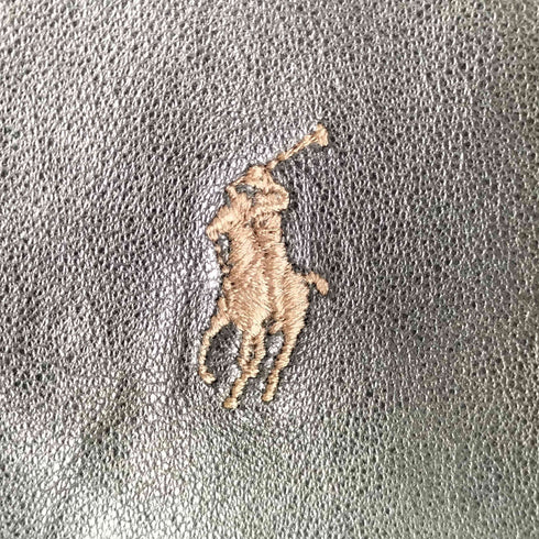ポロバイラルフローレン Polo by RALPH LAUREN GENUINE LEATHER 裏地チェック ポニー刺繍 スイングトップ 本革 ブラックウォッチ メンズ import:L