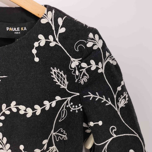 ポールカ PAULE KA 総柄 ノースリーブ ワンピース レディース FR:36