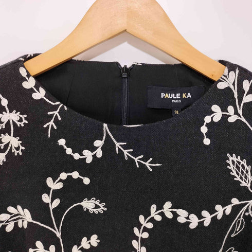ポールカ PAULE KA 総柄 ノースリーブ ワンピース レディース FR:36