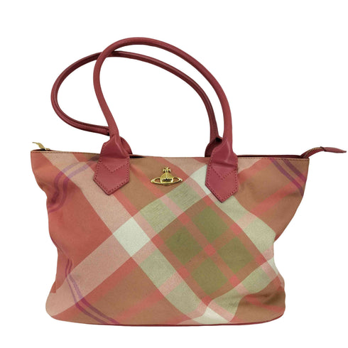 ヴィヴィアンウエストウッド Vivienne Westwood オーブロゴ チェックハンドバック レディース