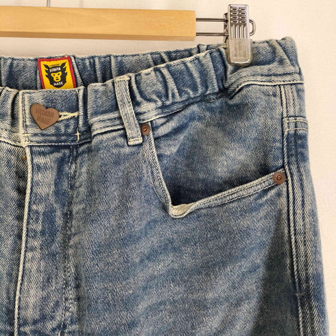 ヒューマンメイド HUMAN MADE ヴィンテージ加工 ペインター イージー スウェット デニムパンツ RELAX DENIM PANTS メンズ JPN:XL
