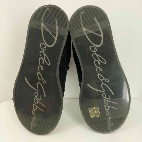 ドルチェアンドガッバーナ DOLCE&GABBANA 花柄レースモチーフスニーカー 牛革 レディース JPN:37