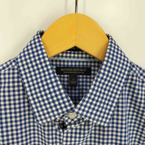 バナナリパブリック BANANA REPUBLIC SLIM FIT ギンガムチェッシャツ メンズ import:S