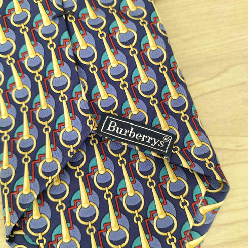 バーバリーズ BURBERRYS チェーン柄シルクネクタイ メンズ