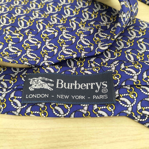 バーバリーズ BURBERRYS チェーン柄シルクネクタイ メンズ