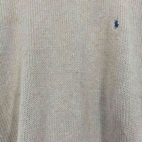 ポロバイラルフローレン Polo by RALPH LAUREN ポニー刺繍 Vネック コットンニット メンズ import:XL