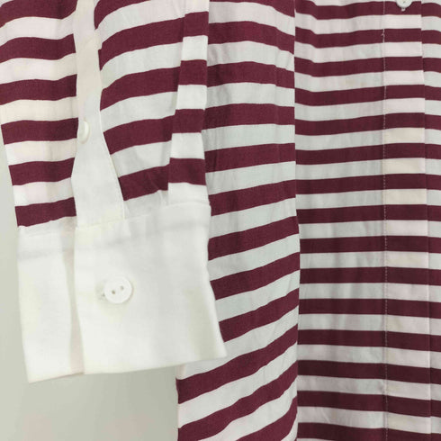 ラコステ LACOSTE ボーダー 切替 レーヨン 混 シャツワンピース レディース FR:34
