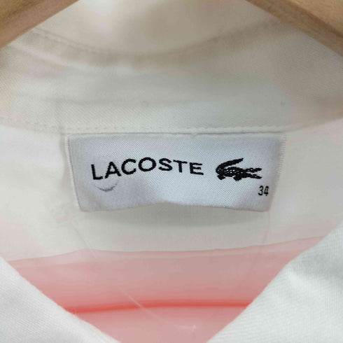 ラコステ LACOSTE ボーダー 切替 レーヨン 混 シャツワンピース レディース FR:34