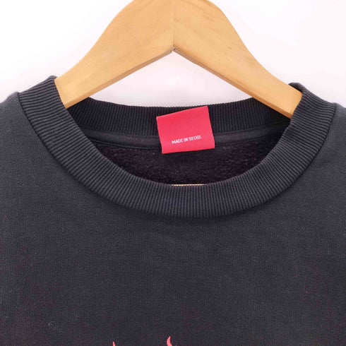 パラグラフ PARAGRAPH ファイヤーロゴ オーバーサイズ スウェット メンズ ONE SIZE