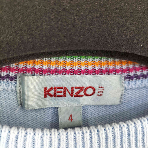 ケンゾーゴルフ KENZO GOLF ロゴ刺繍 コットンポリ クルーネックニット メンズ 4