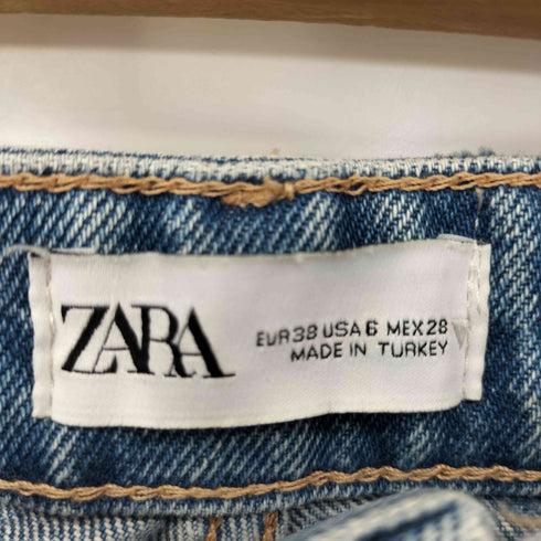 ザラ ZARA ハイウエストウォッシュドデニム レディース EUR:38