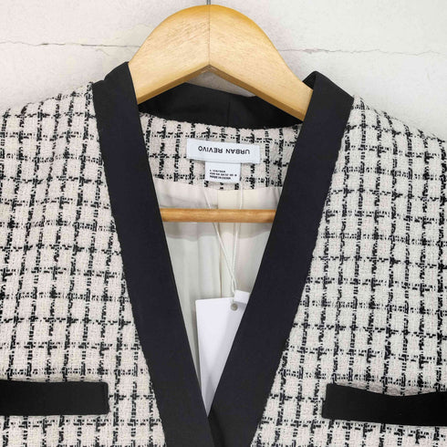 アーバン レヴィヴォ URBAN REVIVO ツイードコート レディース JPN:L