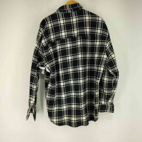 ザラ ZARA テクスチャードチェックオーバーシャツ メンズ M