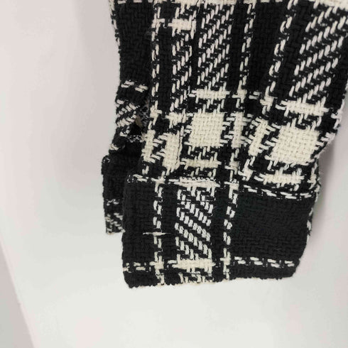 ザラ ZARA テクスチャードチェックオーバーシャツ メンズ M
