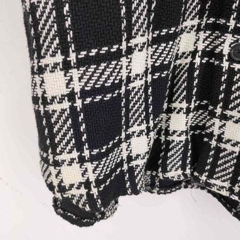 ザラ ZARA テクスチャードチェックオーバーシャツ メンズ M