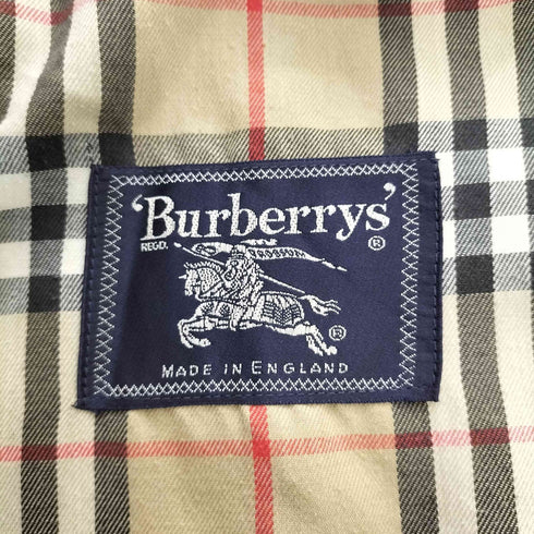 バーバリーズ BURBERRYS 70-80s 英国製 小文字タグ 裏地ノバチェック 比翼ボタン バルマカーンコート ステンカラーコート メンズ 46