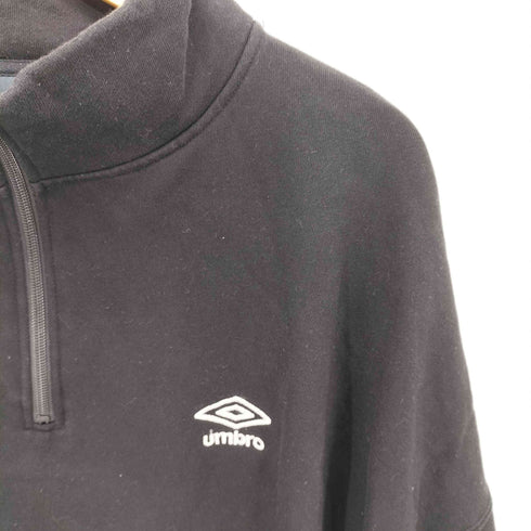 アンブロ UMBRO ロゴ刺繍 ハーフジップ スウェット メンズ