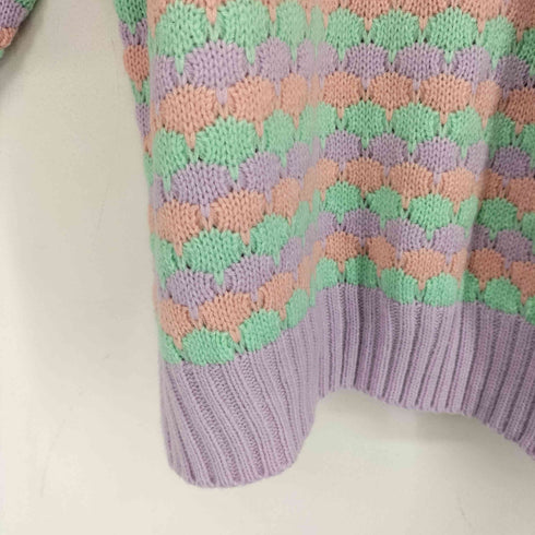 シーイン SHEIN 幾何学模様 L/S ニット レディース