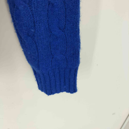 ポロラルフローレン POLO RALPH LAUREN ポニー刺繍 カシミヤ混 ケーブル編み Vネックウールニット レディース import:M