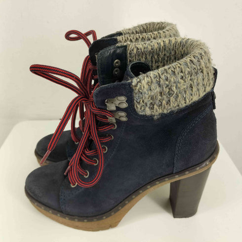 トミーヒルフィガーデニム TOMMY HILFIGER DENIM スウェード ヒールブーツ レディース JPN:23.5