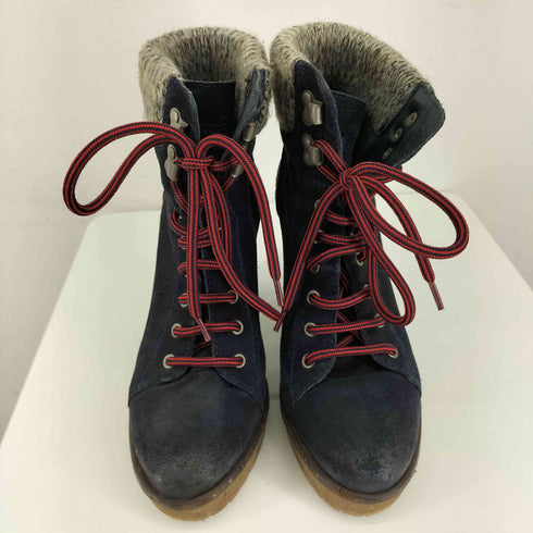 トミーヒルフィガーデニム TOMMY HILFIGER DENIM スウェード ヒールブーツ レディース JPN:23.5