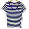 ラルフローレンスポーツ RALPH LAUREN SPORT ボーダーVネックニットTシャツ レディース import:XL