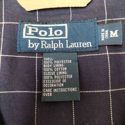ポロバイラルフローレン Polo by RALPH LAUREN 90S ポニー刺繍 裏地チェック スイングトップ ジャケット メンズ import:M