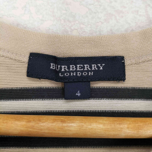バーバリーロンドン BURBERRY LONDON ボーダーヘンリーネックトップス レディース JPN:4