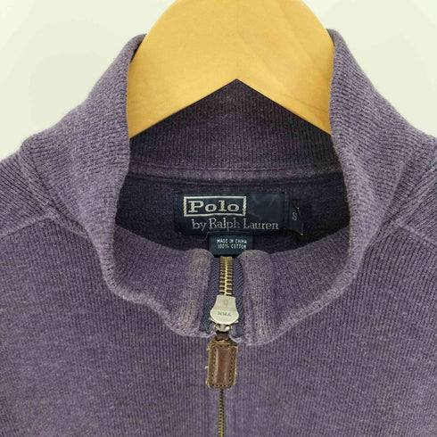 ポロバイラルフローレン Polo by RALPH LAUREN 90S ポニー刺繍 ハーフジップ ハイネック コットン ニット メンズ import:S