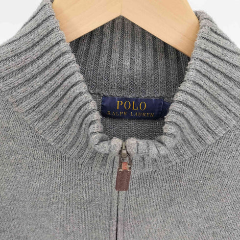 ポロラルフローレン POLO RALPH LAUREN ポニー刺繍 ハーフジップ ハイネック コットン ニット メンズ import:L