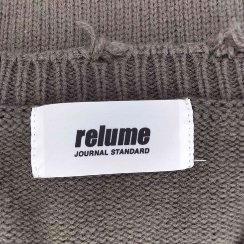 ジャーナルスタンダードレリューム JOURNAL STANDARD relume ダメージレイヤードニット メンズ JPN:L