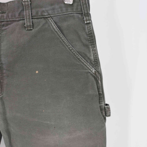 カーハート Carhartt DUNGARCE FIT レザーパッチ ダック地 ワイド ストレート ペインターパンツ メンズ 33 x 32