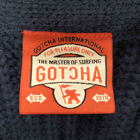 ガッチャ GATCHA 刺繍ロゴ ボーダーカーディガン メンズ S