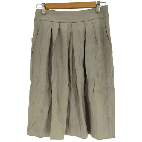 アルマーニコレツィオーニ ARMANI COLLEZIONI タック シルク スカート レディース 40