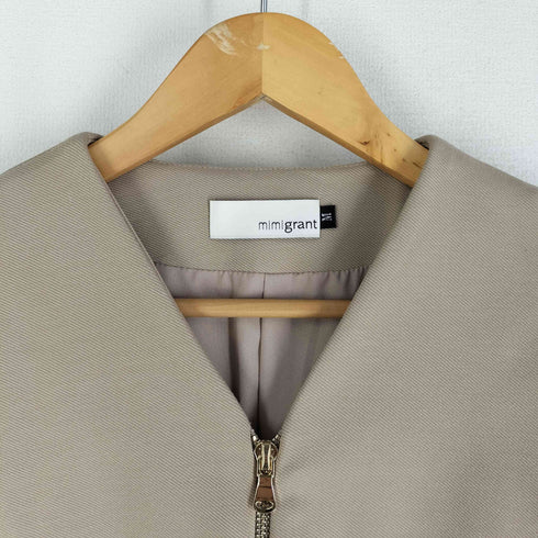 MIMI GRANT ノーカラージャケット ブルゾン レディース M