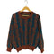 ダックスロンドン DAKS LONDON 総柄 クルーネックニット メンズ M
