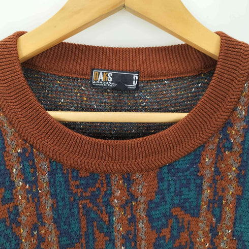 ダックスロンドン DAKS LONDON 総柄 クルーネックニット メンズ M