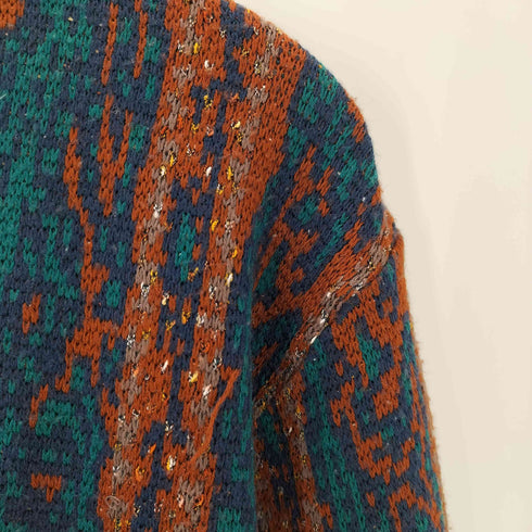 ダックスロンドン DAKS LONDON 総柄 クルーネックニット メンズ M