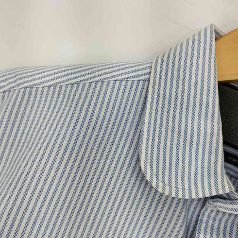ポロラルフローレン POLO RALPH LAUREN USA製 SLIM FIT 丸襟 裾ポニー ストライプシャツ メンズ 15 1/2 170/92A