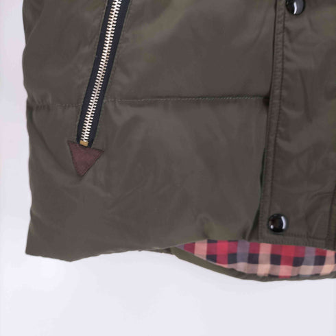 ジープ JEEP chariot 裏地チェック エルボーパッチ ウエスタンヨーク ダウンジャケット フーディ メンズ import:XL