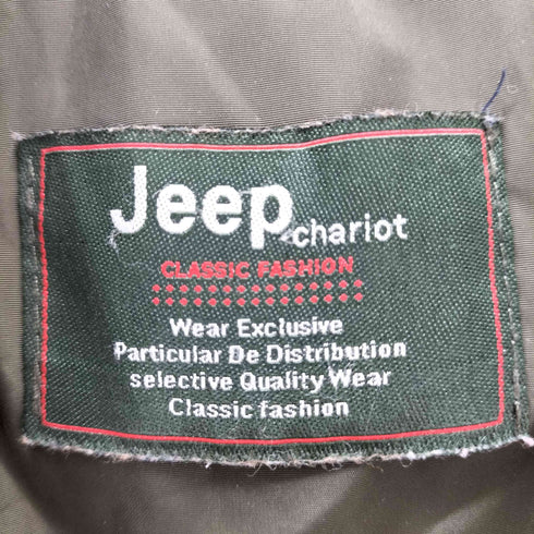 ジープ JEEP chariot 裏地チェック エルボーパッチ ウエスタンヨーク ダウンジャケット フーディ メンズ import:XL