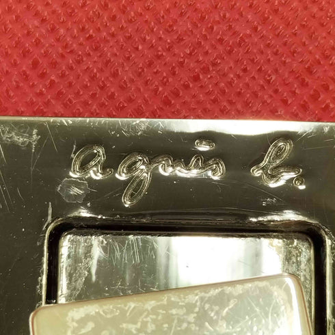 アニエスベー agnes b. 2WAY レザーショルダーバッグ レディース