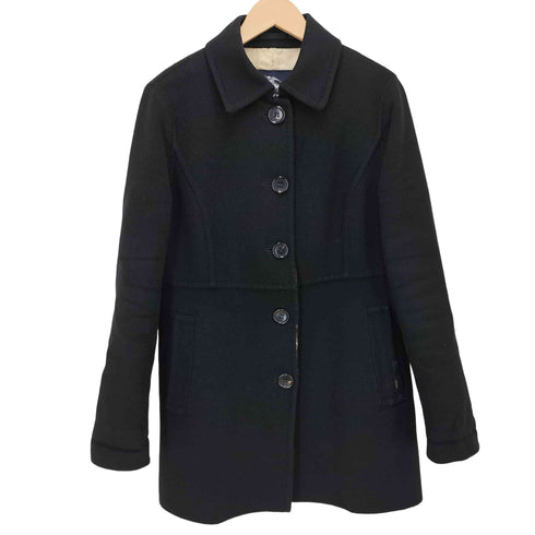 バーバリーロンドン BURBERRY LONDON 裏地ノバチェック カシミヤ混ステンカラーコート レディース 40